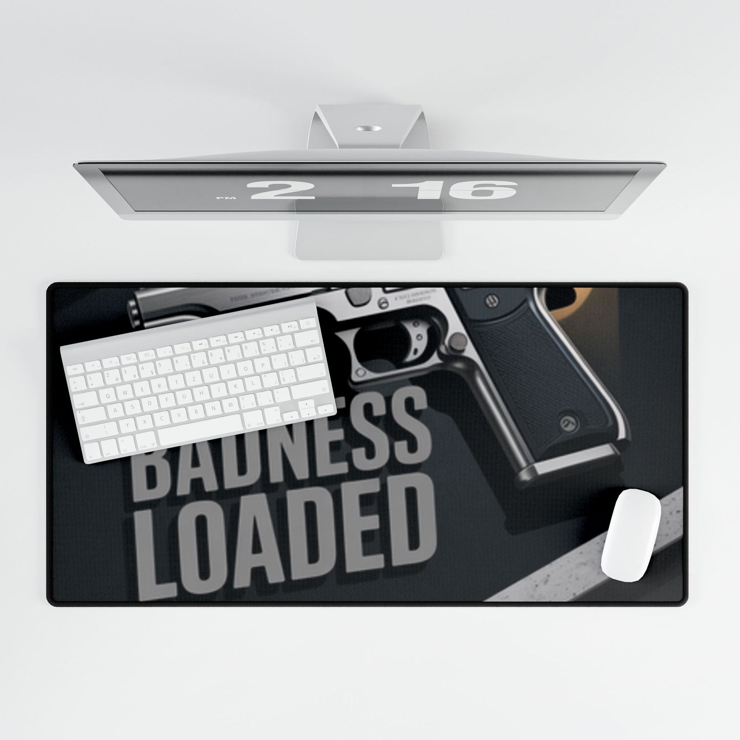Cool Badness Loaded Desk Mat, Gaming Desk Pad, Office Workspace Decor, Stylish Desk Accessory, Gift for Gamers and Students
