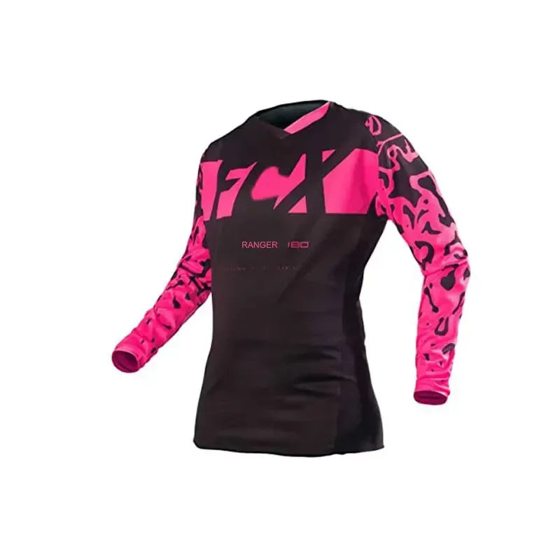 Summertime， WOMEN Downhill Jerseys FCX Mountain Bike MTB Shirts Offroad DH Motorcycle Jersey Motocross Sportwear Clothing Bike