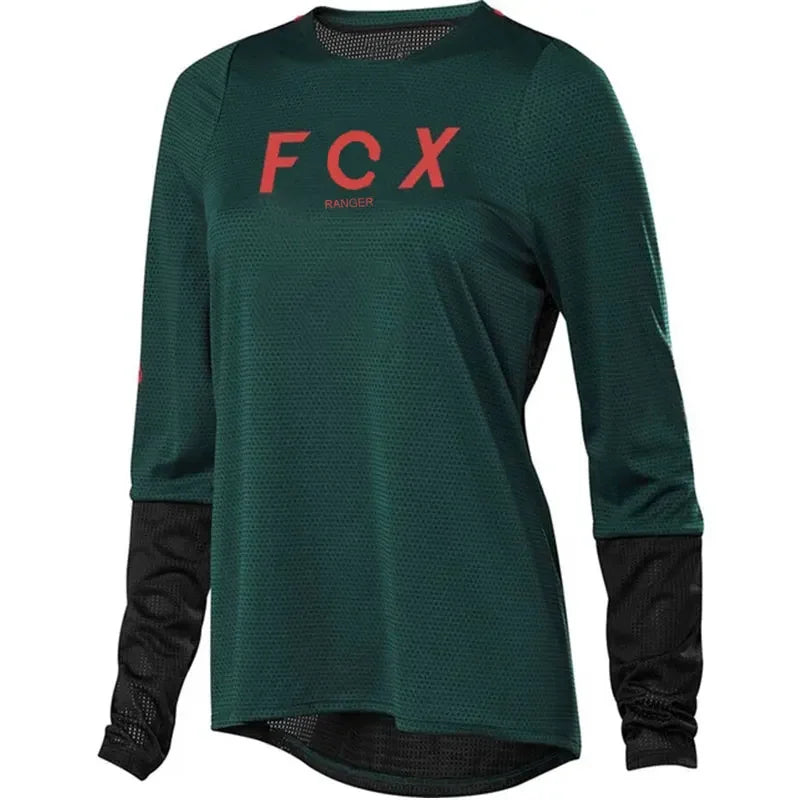 Summertime， WOMEN Downhill Jerseys FCX Mountain Bike MTB Shirts Offroad DH Motorcycle Jersey Motocross Sportwear Clothing Bike