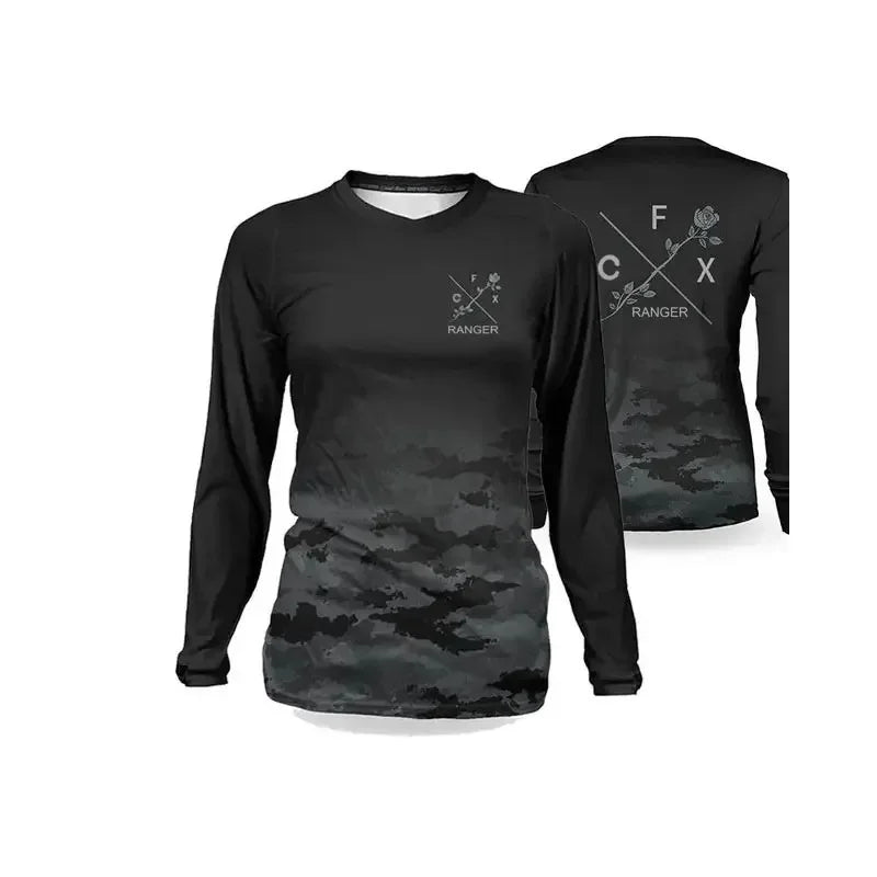 Summertime， WOMEN Downhill Jerseys FCX Mountain Bike MTB Shirts Offroad DH Motorcycle Jersey Motocross Sportwear Clothing Bike