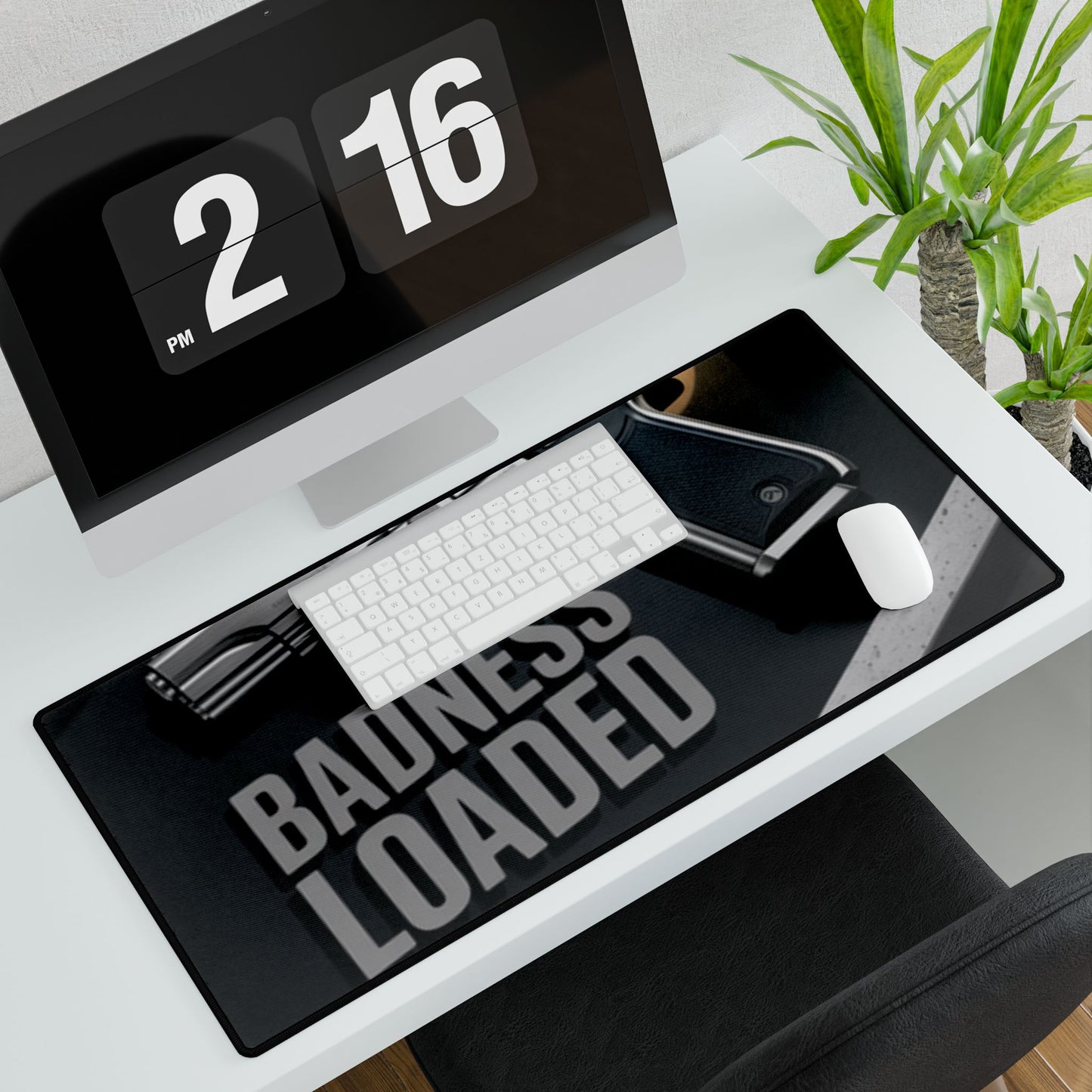 Cool Badness Loaded Desk Mat, Gaming Desk Pad, Office Workspace Decor, Stylish Desk Accessory, Gift for Gamers and Students