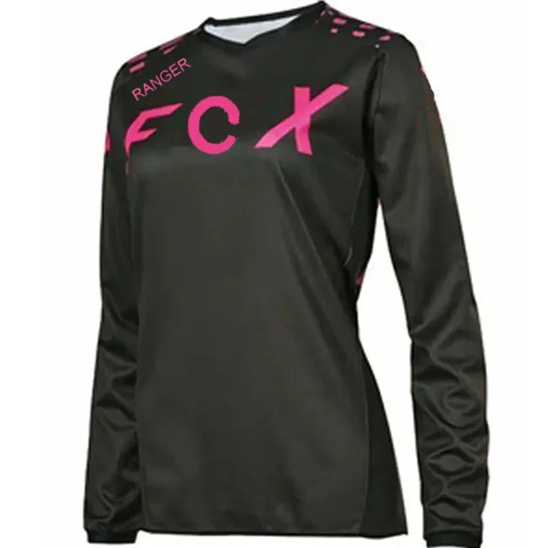 Summertime， WOMEN Downhill Jerseys FCX Mountain Bike MTB Shirts Offroad DH Motorcycle Jersey Motocross Sportwear Clothing Bike